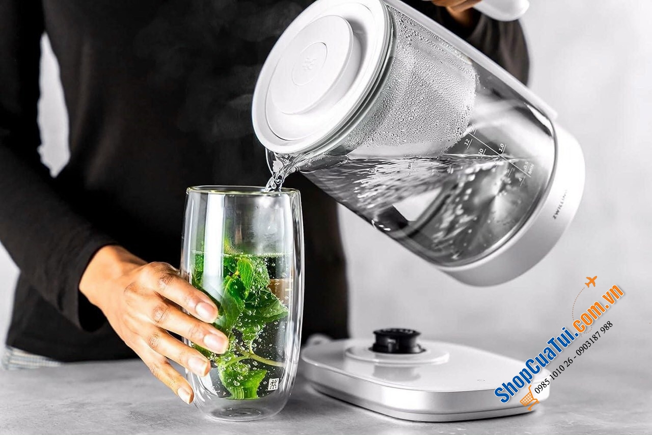 ẤM SIÊU TỐC PHA TRÀ ZWILLING ENFINIFY 1,7L mầu đen & trắng bạc