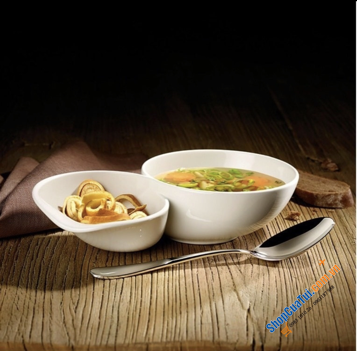 SET 2 BÁT ĂN PHỞ SÚP VILLEROY BOCH SOUP PASSION đính liền - MADE IN GERMANY