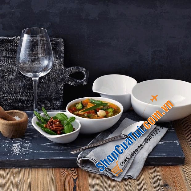 SET 2 BÁT ĂN PHỞ SÚP VILLEROY BOCH SOUP PASSION đính liền - MADE IN GERMANY