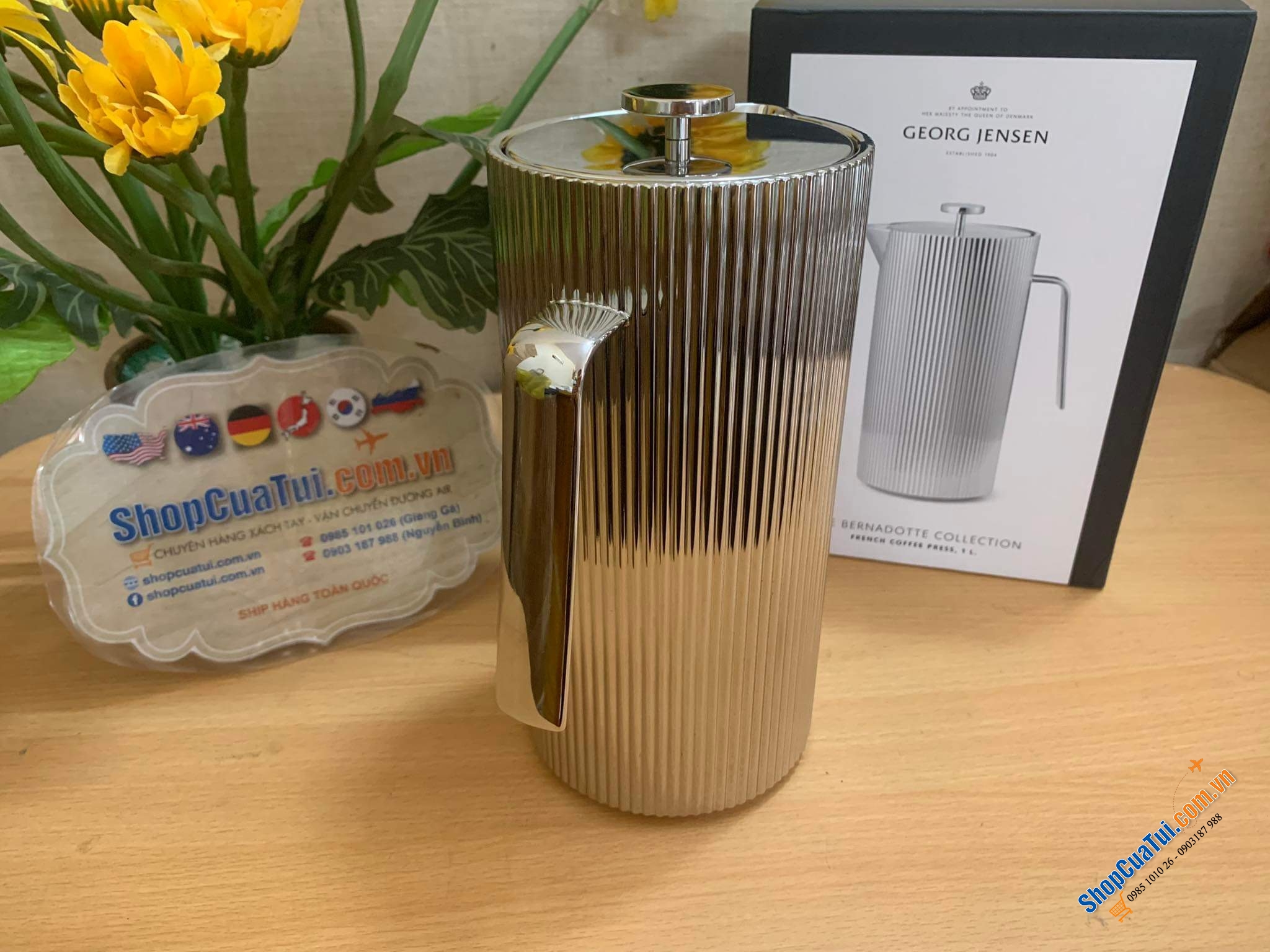 Bình pha trà, cà phê Georg Jensen Bernadotte 1L - Đẹp sang trọng, tinh tế