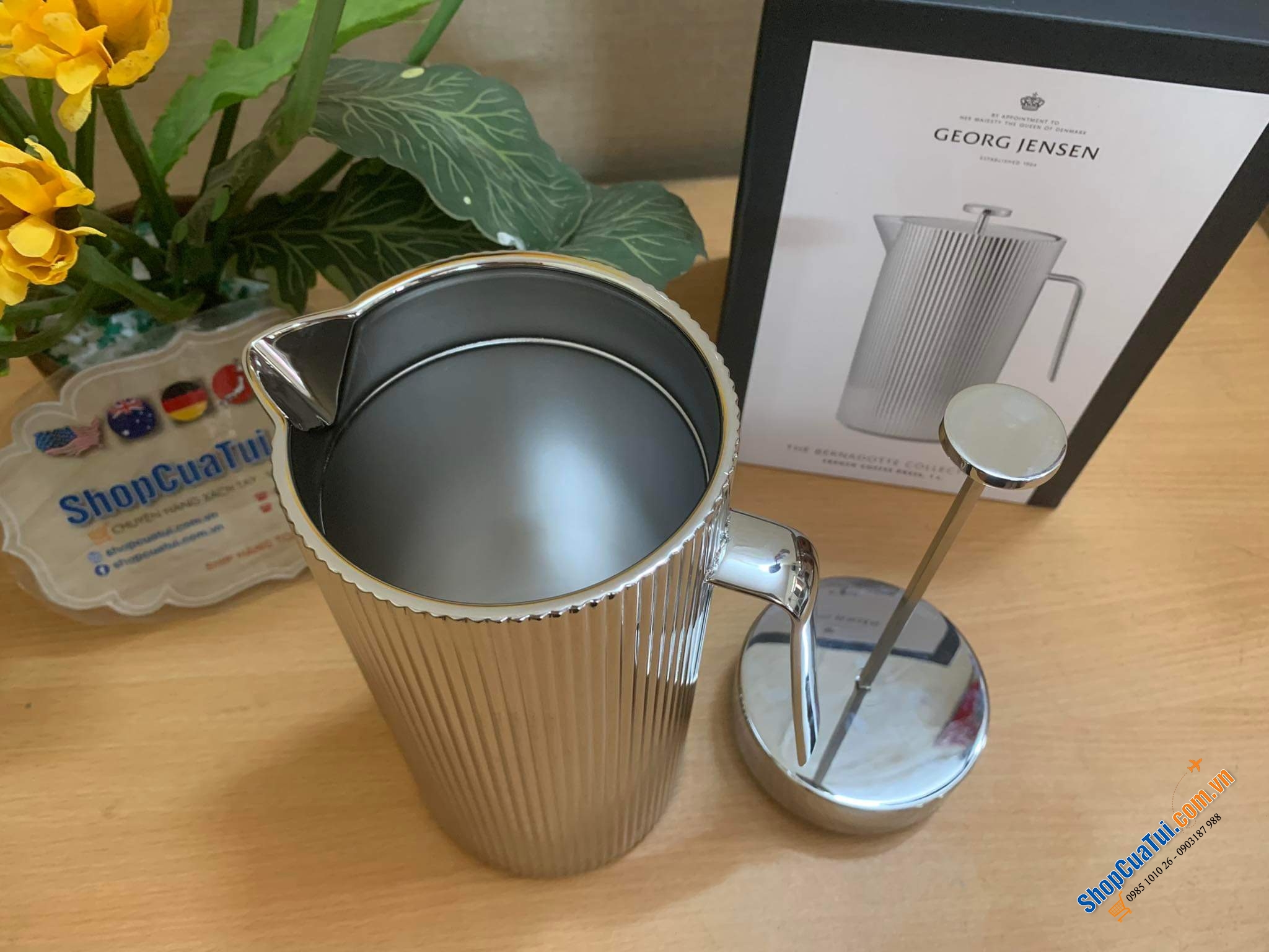 Bình pha trà, cà phê Georg Jensen Bernadotte 1L - Đẹp sang trọng, tinh tế