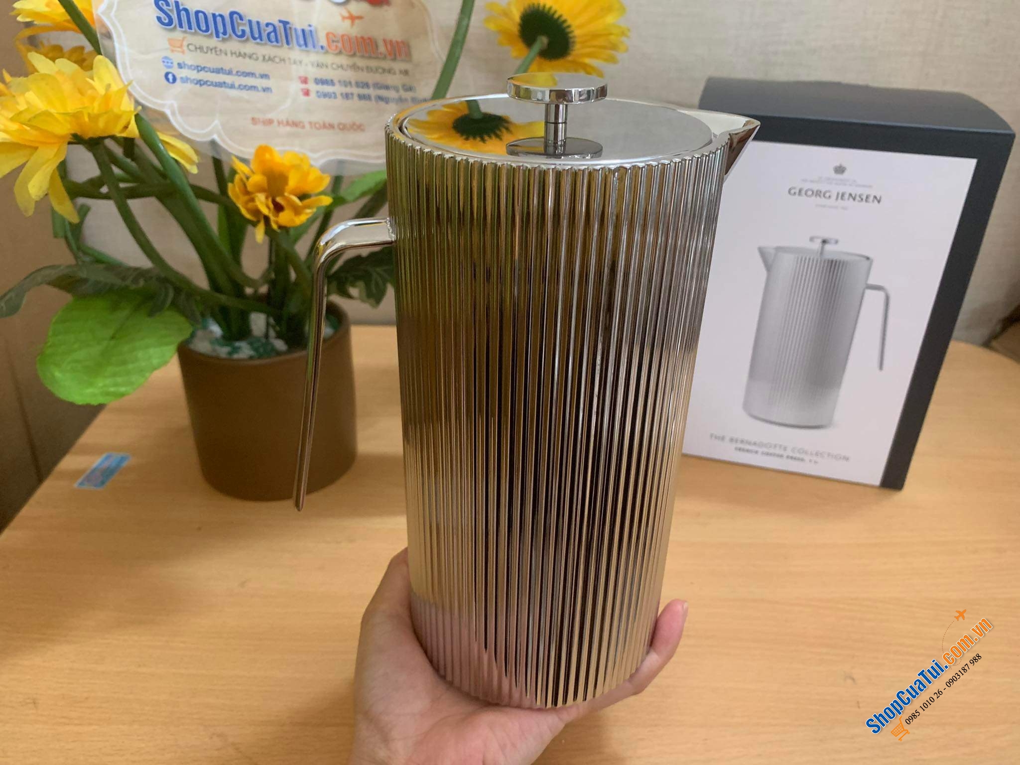 Bình pha trà, cà phê Georg Jensen Bernadotte 1L - Đẹp sang trọng, tinh tế