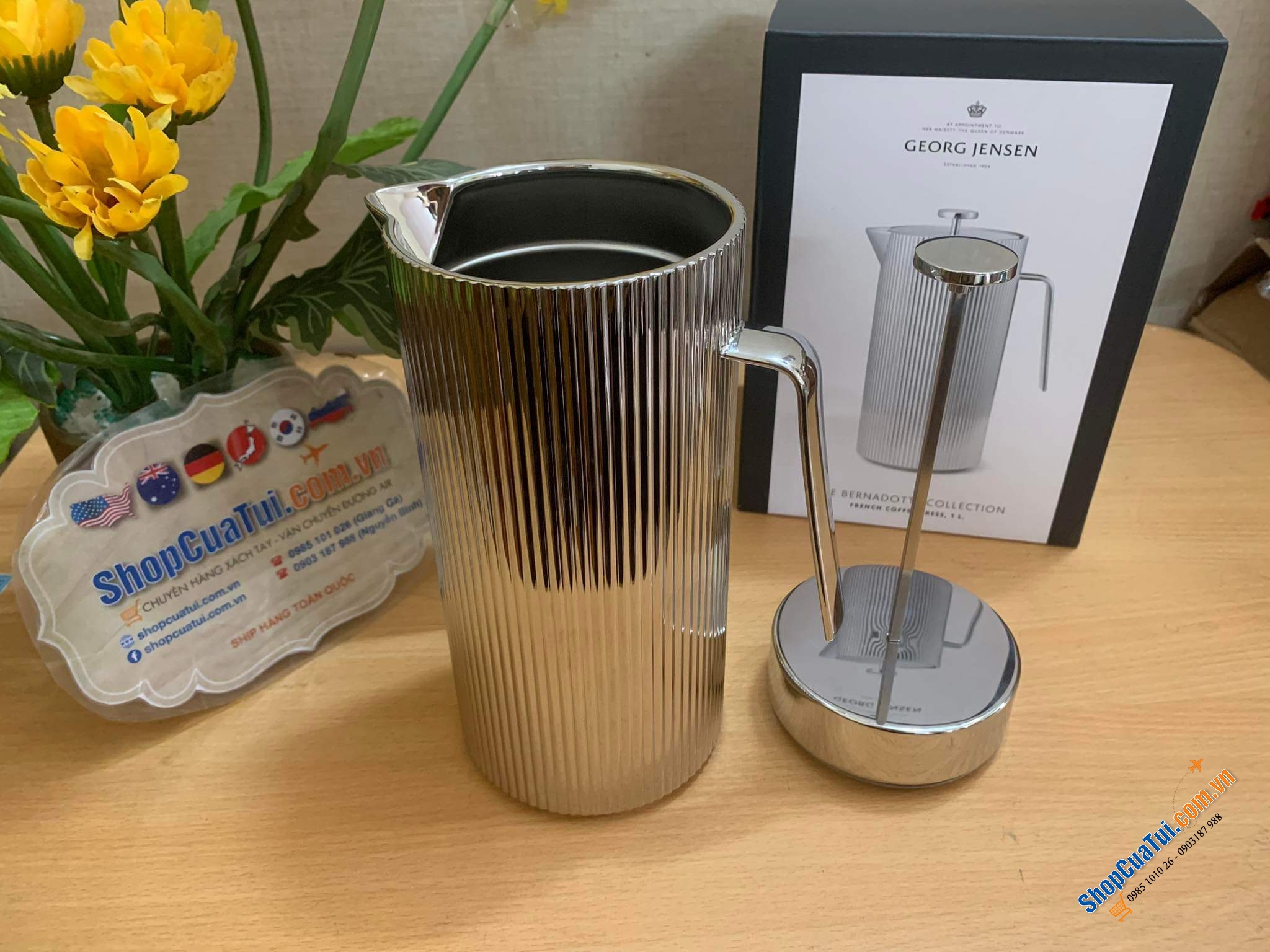 Bình pha trà, cà phê Georg Jensen Bernadotte 1L - Đẹp sang trọng, tinh tế