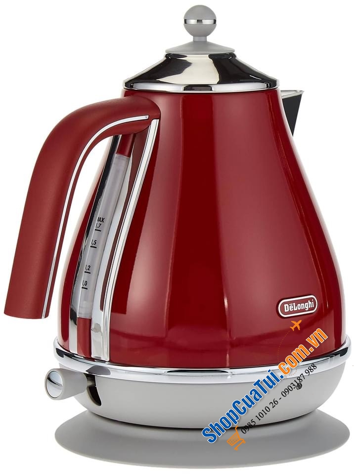 Ấm siêu tốc Delonghi Capitals KBOC 2001.R 1,7 Lít - Màu đỏ