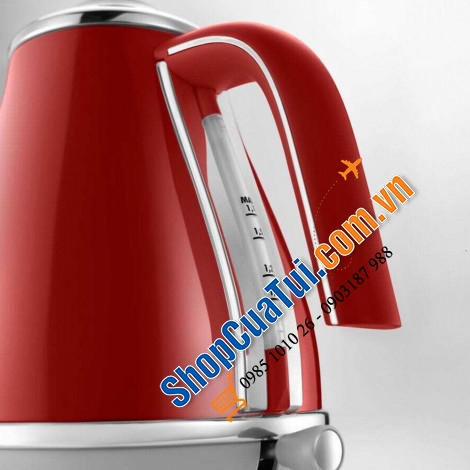Ấm siêu tốc Delonghi Capitals KBOC 2001.R 1,7 Lít - Màu đỏ