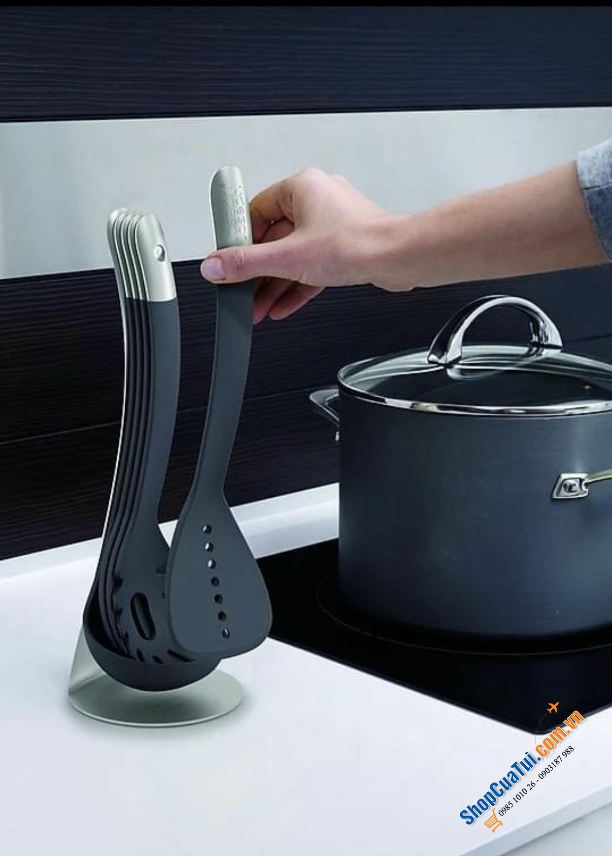 Bộ 5 dụng cụ nấu ăn Joseph Joseph Nest Steel - Bộ dụng cụ siêu xinh, nhỏ gọn tiện lợi
