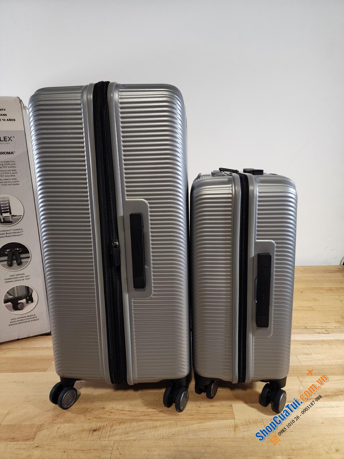 SET VALY SAMSONITE ELEMENT XLT - Made in Thái Lan - GỒM 2 VALI  20 & 27 inch