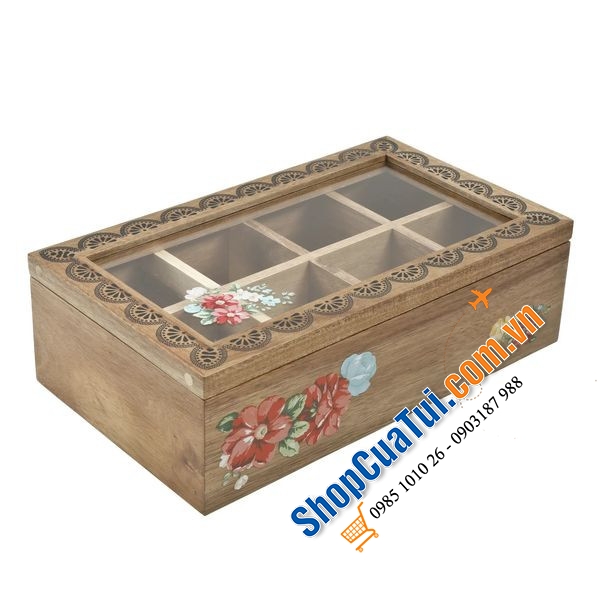 Hộp đựng trà, gia vị 8 ngăn The Pioneer Woman Vintage Floral