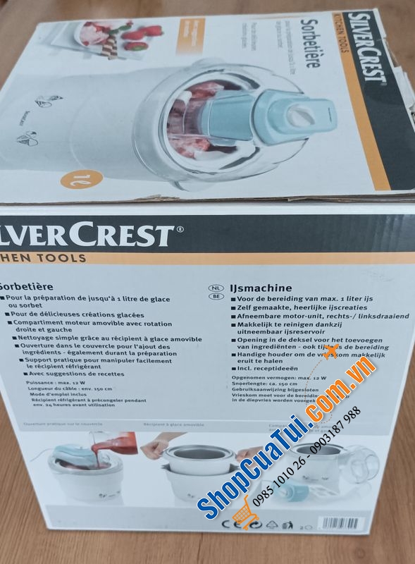 Máy làm kem SilverCrest SECM 12 C7 - Tự làm 1 lít kem yêu thích theo khẩu vị một cách dễ dàng