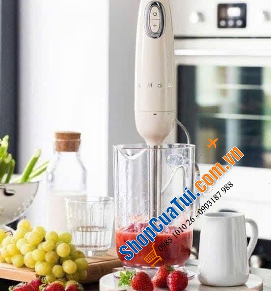 BỘ MÁY XAY CẦM TAY SMEG HBF22 MÀU KEM.