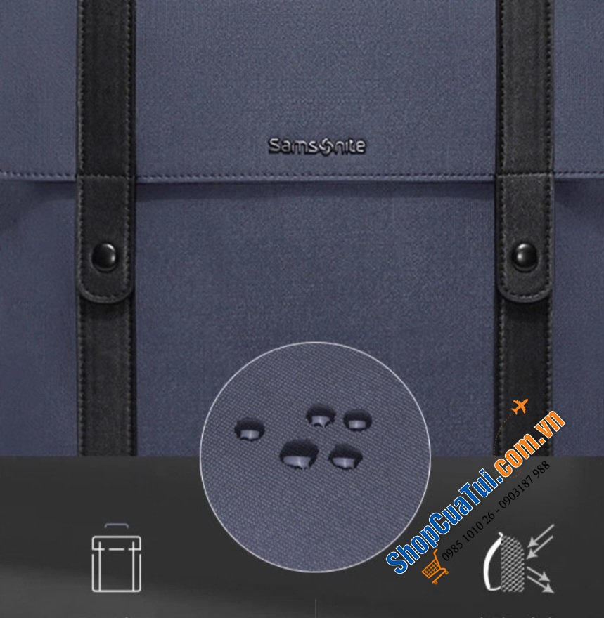 Ba lô Samsonite Toidy siêu đẹp, đựng được laptop, chất liệu da PU chống nước, dành cho người lớn