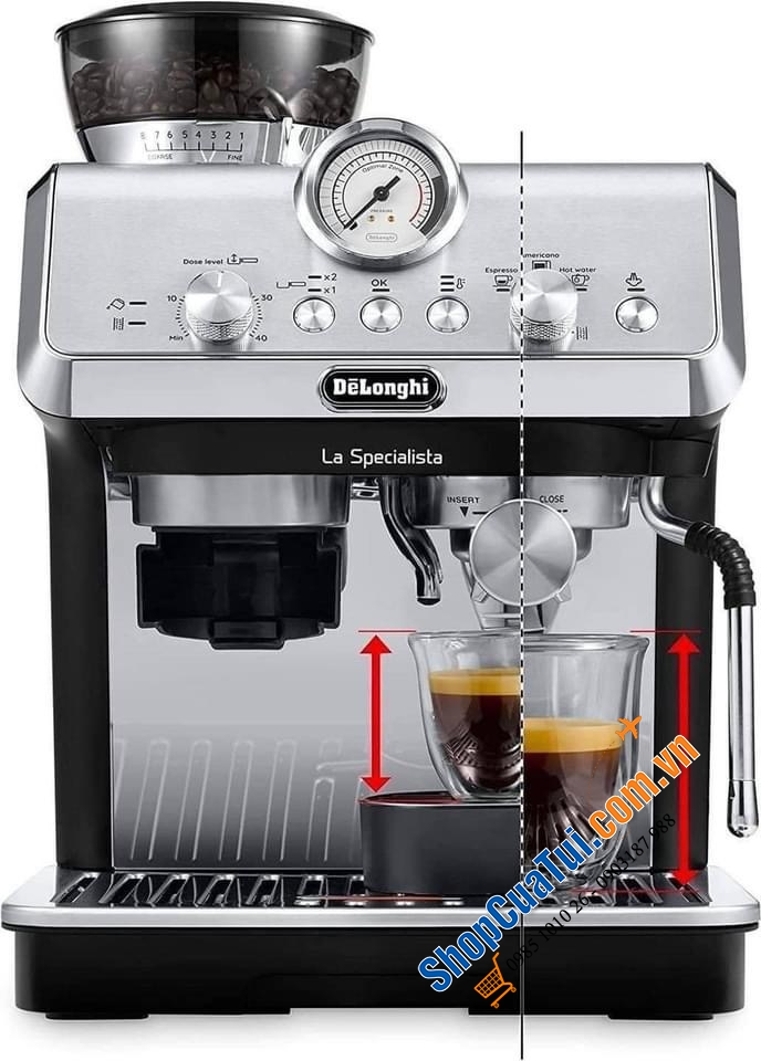Máy pha cà phê Delonghi EC9155.MB -  Dễ dàng pha được các loại cà phê như đen, nâu, bạc, latte, espresso, cappuccino, americano