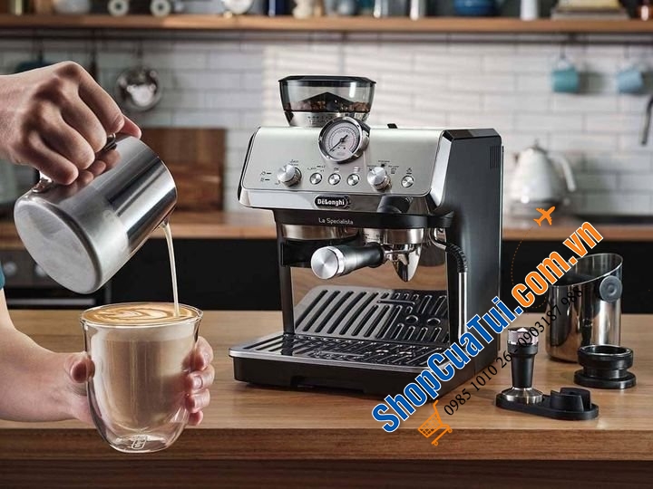 Máy pha cà phê Delonghi EC9155.MB -  Dễ dàng pha được các loại cà phê như đen, nâu, bạc, latte, espresso, cappuccino, americano
