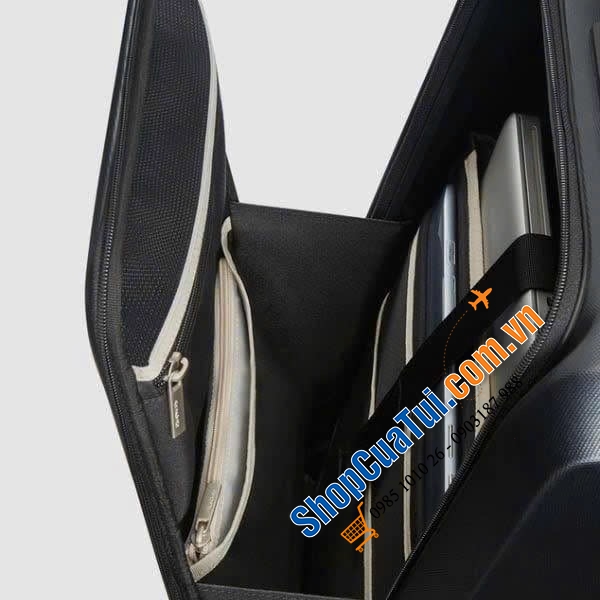 Valy Samsonite Prodigy Spinner ngăn Laptop mặt trước size Cabin