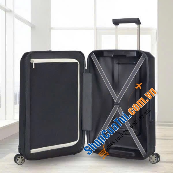 Valy Samsonite Prodigy Spinner ngăn Laptop mặt trước size Cabin