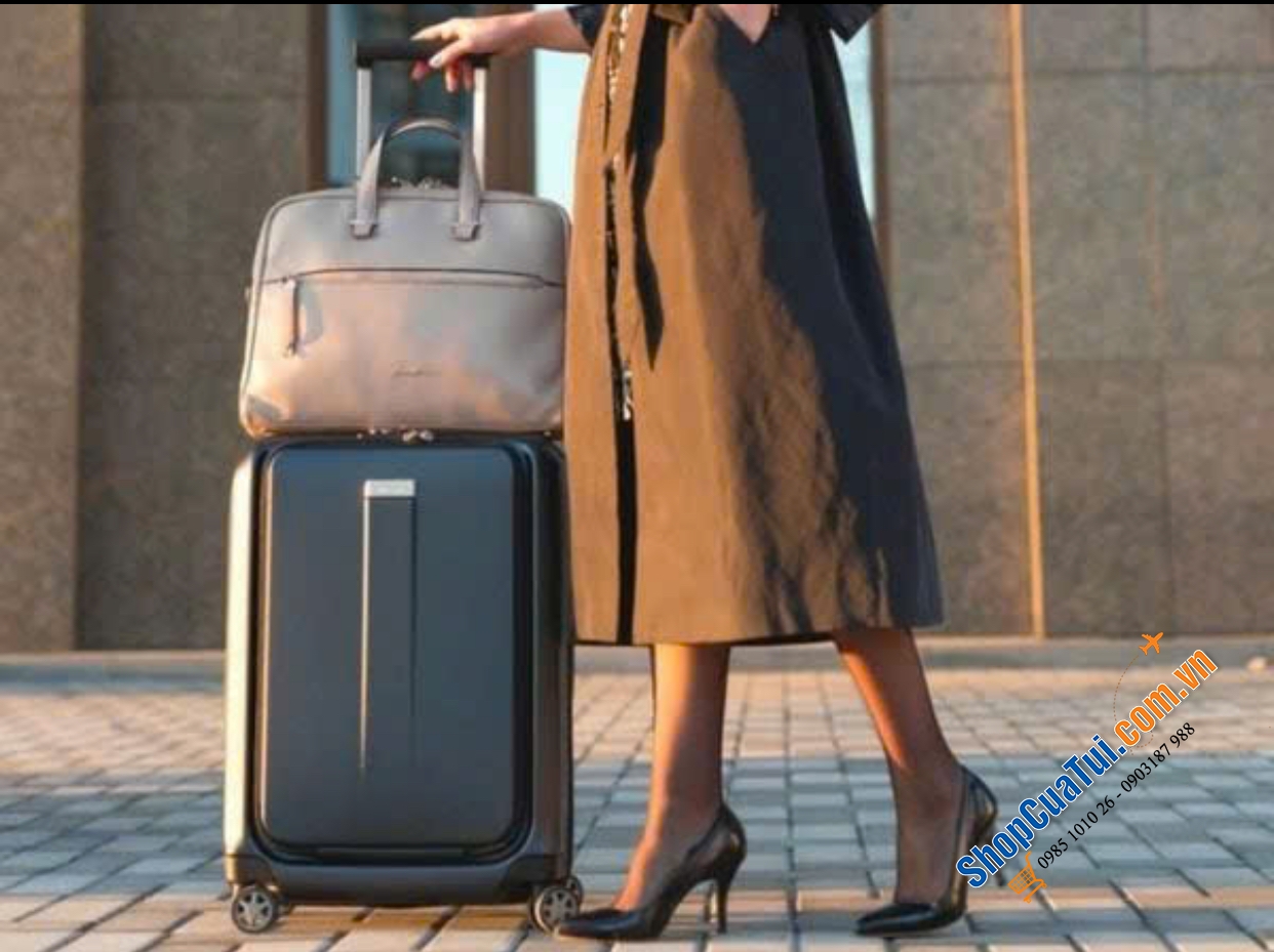 Valy Samsonite Prodigy Spinner ngăn Laptop mặt trước size Cabin