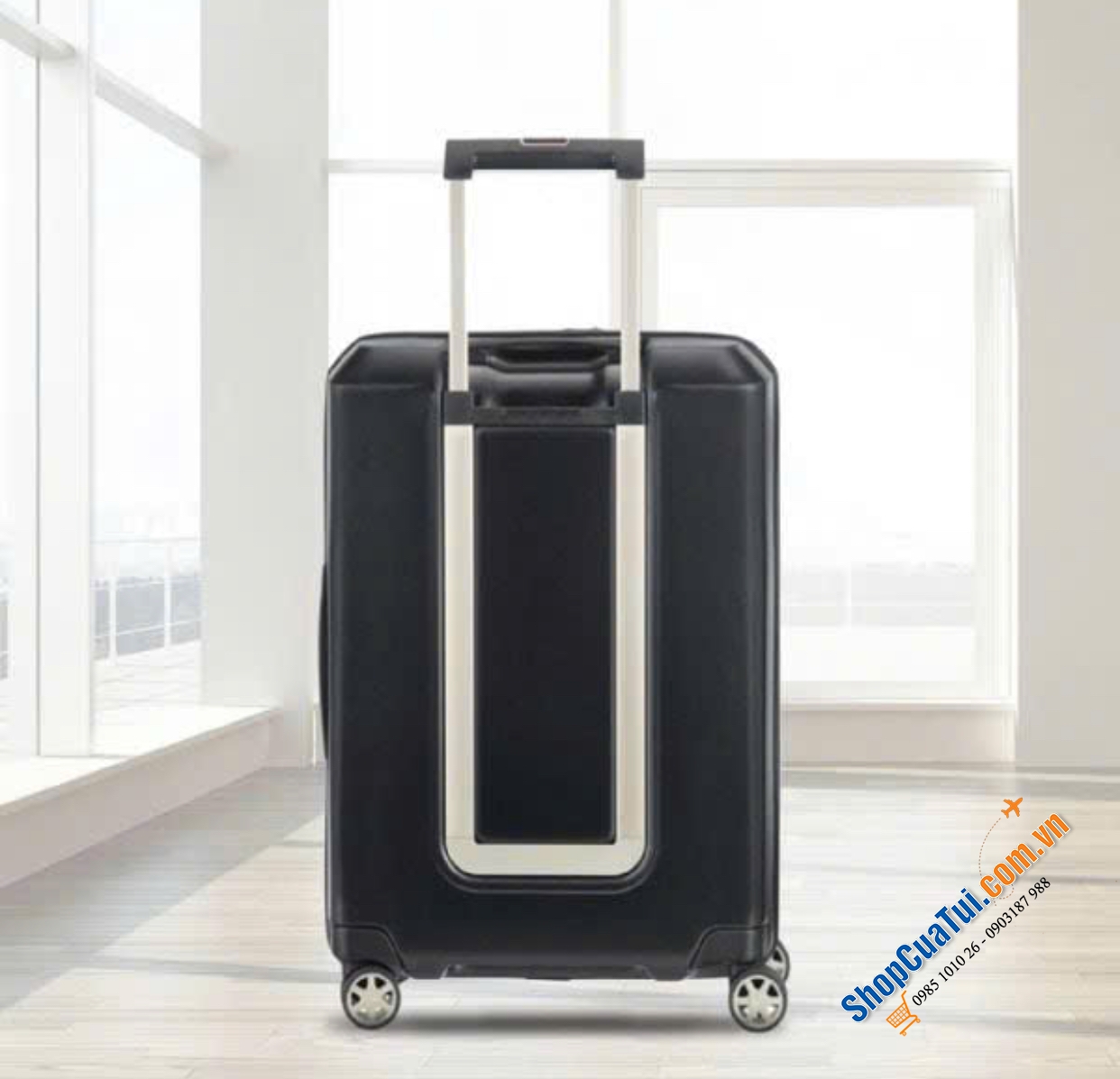 Valy Samsonite Prodigy Spinner ngăn Laptop mặt trước size Cabin