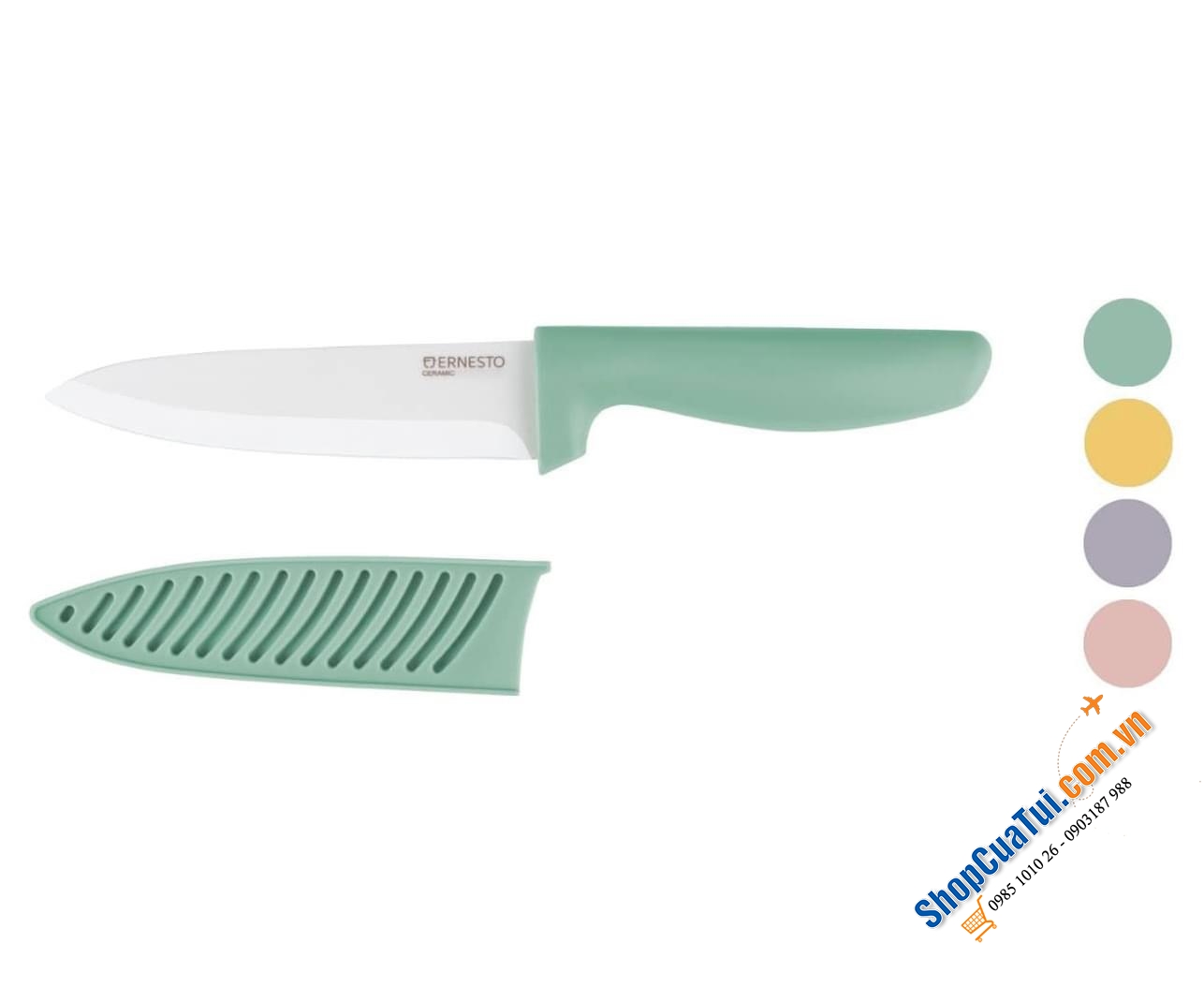 Dao Gốm ERNESTO® 16 cm kèm nắp đậy.