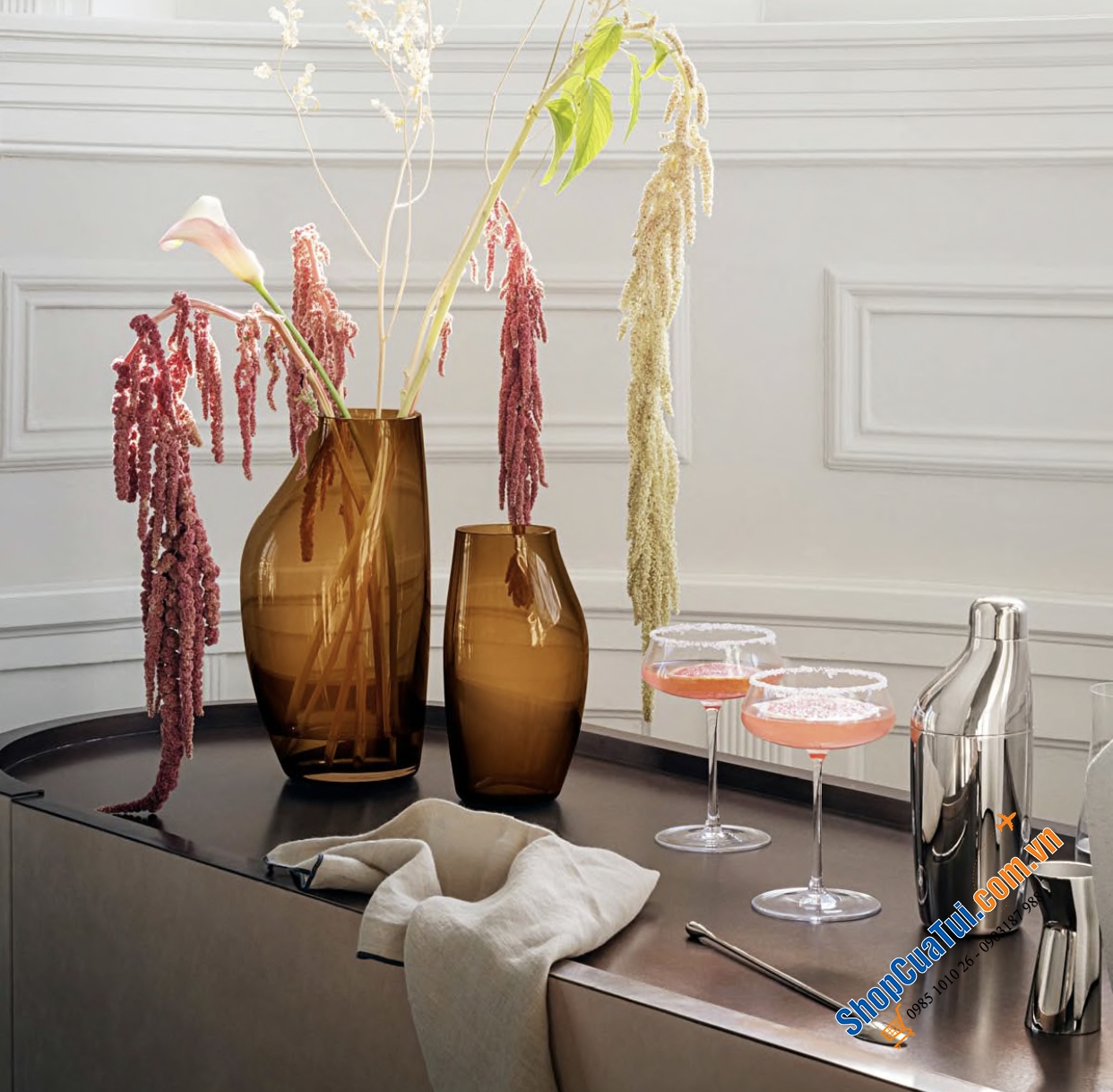 Lọ hoa Georg Jensen Sky Amber 30 cm