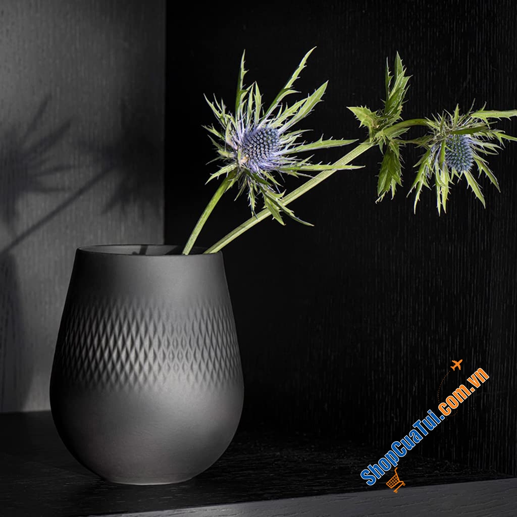 Lọ hoa Villeroy & Boch Manufacture Collier Perle 17.5cm - Lọ hoa gốm Collier với bề mặt mờ, màu sắc hiện đại