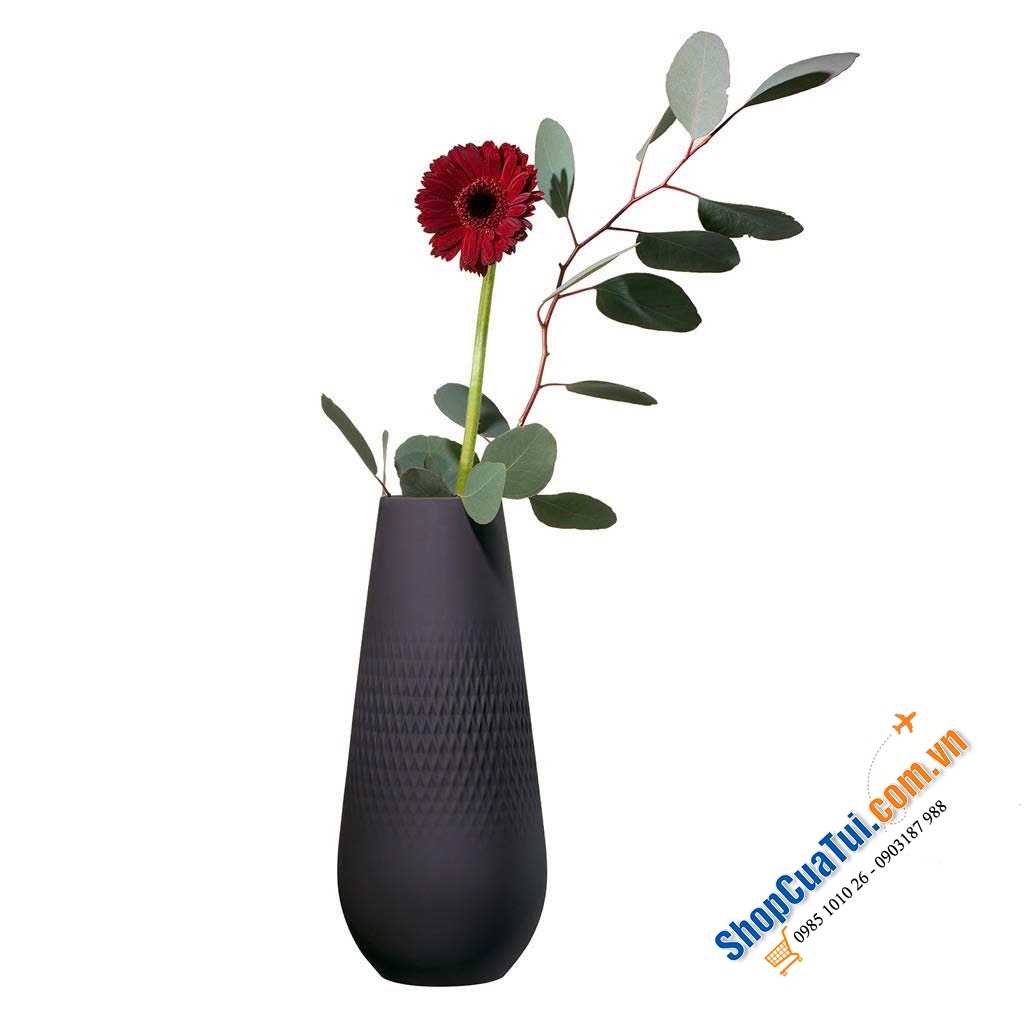 Lọ hoa Villeroy & Boch Manufacture Collier Perle 17.5cm - Lọ hoa gốm Collier với bề mặt mờ, màu sắc hiện đại