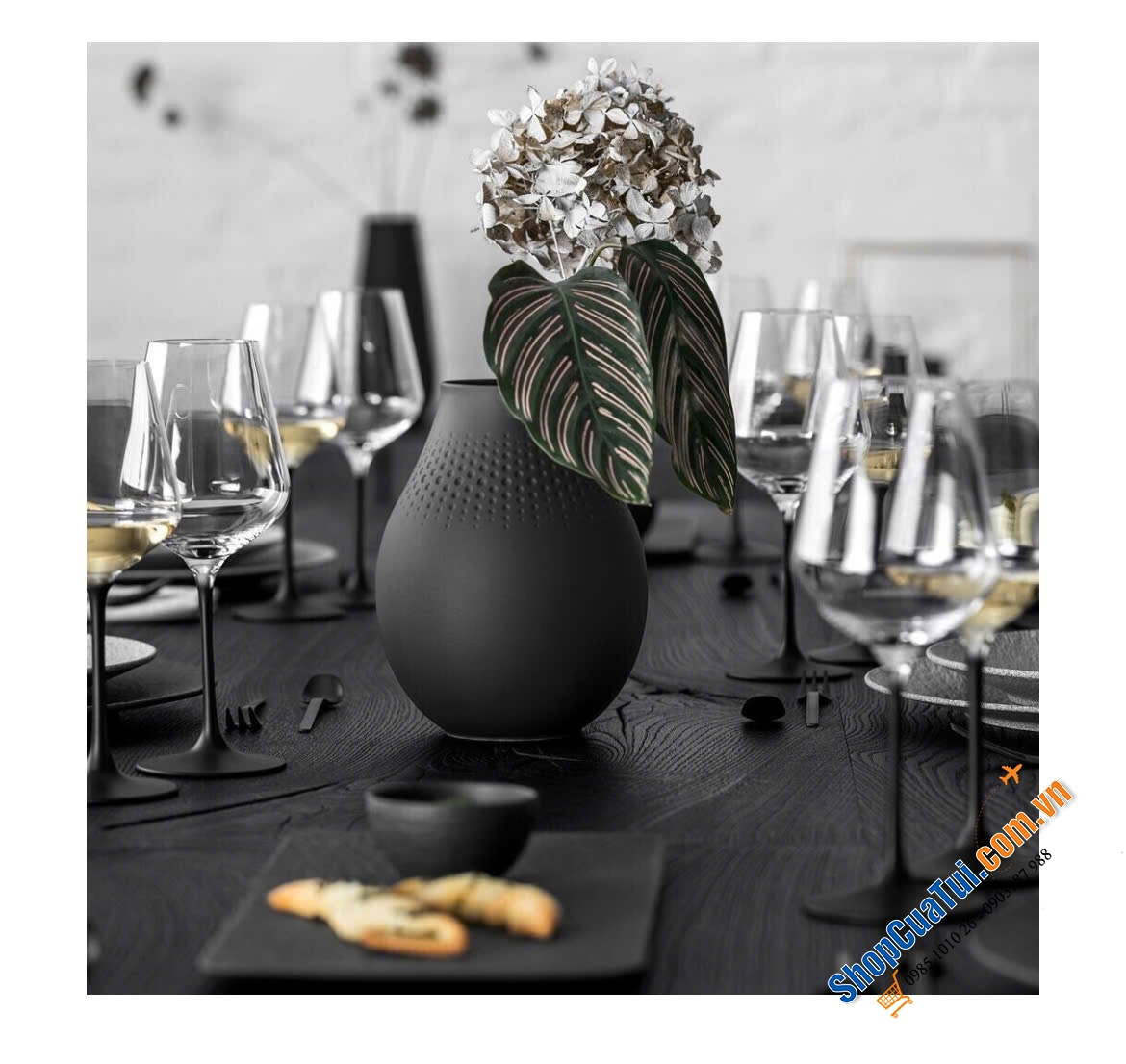 Lọ hoa Villeroy & Boch Manufacture Collier Perle 17.5cm - Lọ hoa gốm Collier với bề mặt mờ, màu sắc hiện đại