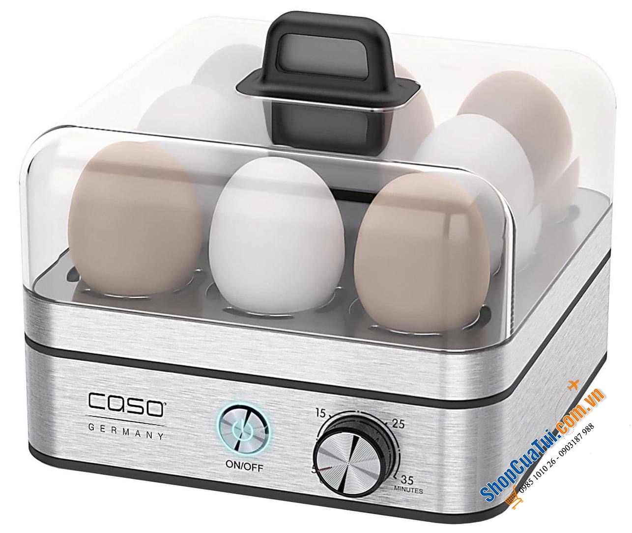 Máy luộc trứng CASO E9 Egg cooker luộc 8 quả trứng , 400W
