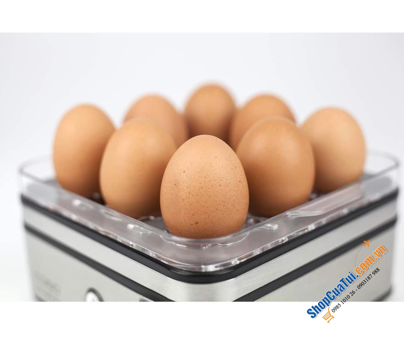 Máy luộc trứng CASO E9 Egg cooker luộc 8 quả trứng , 400W