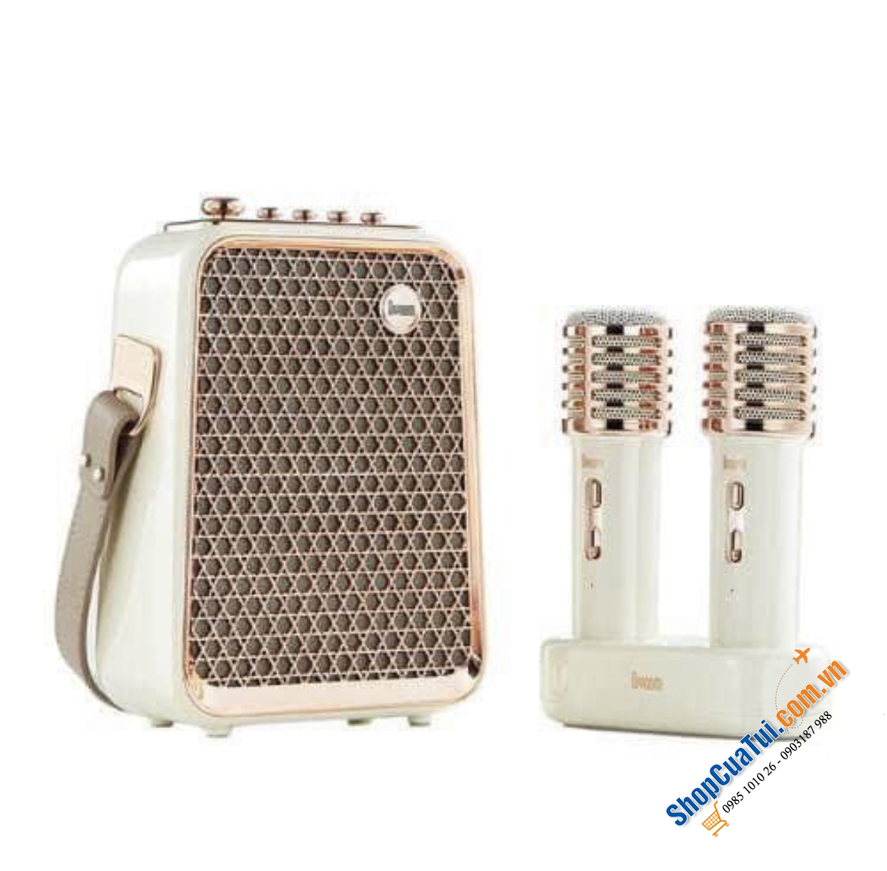 Loa Bluetooth kèm 2 Míc Karaoke Divoom SongBird-HQ 50W - 2 màu: xanh bơ & trắng kem - Loa Karaoke Bluetooth Divoom Songbird, bạn có thể trải nghiệm âm thanh tuyệt vời ở mọi nơi và mọi lúc