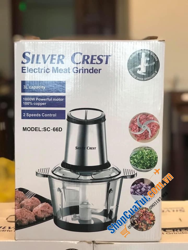 MÁY XAY THỊT SILVERCREST SC-66D công suất lớn 1000w, dao 4 lưỡi, dung tích cối 3 lít