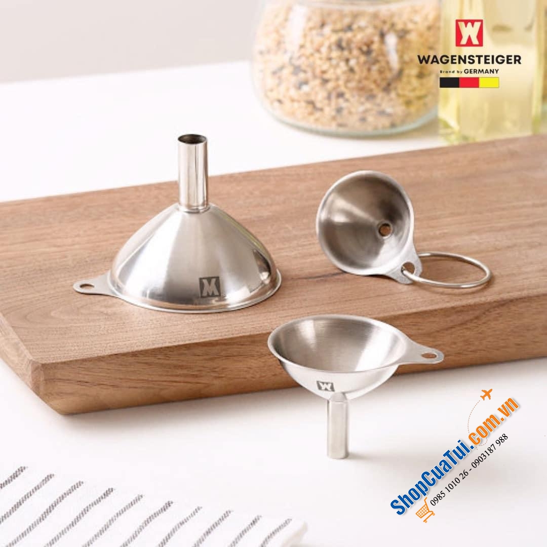 SET 3 PHỄU THÉP KHÔNG GỈ WAGENSTEINER CAO CẤP - GERMANY.