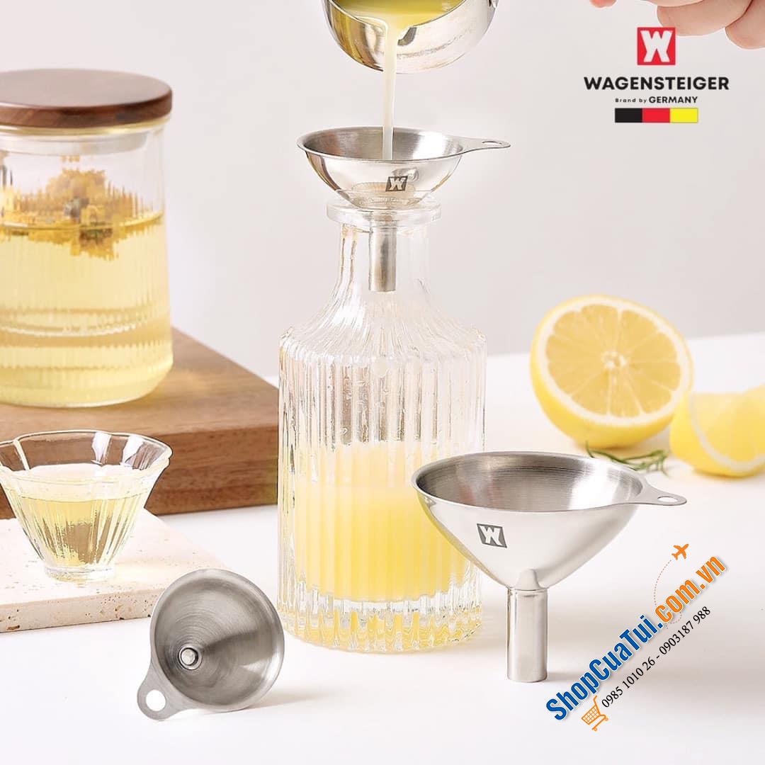 SET 3 PHỄU THÉP KHÔNG GỈ WAGENSTEINER CAO CẤP - GERMANY.