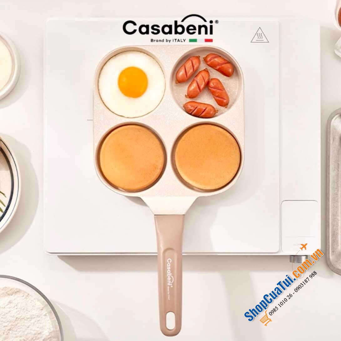 CHẢO 4 NGĂN CASABENI IH BY ITALIA  nấu ăn nhàn tênh.
