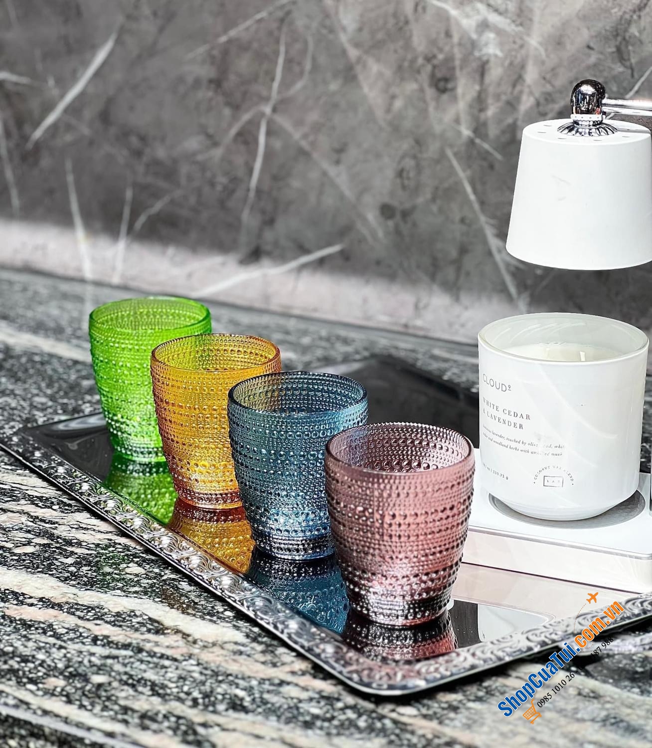 BỘ 4 CỐC THỦY TINH HIGHGATE COLLECTION 4 MÀU 295ML.
