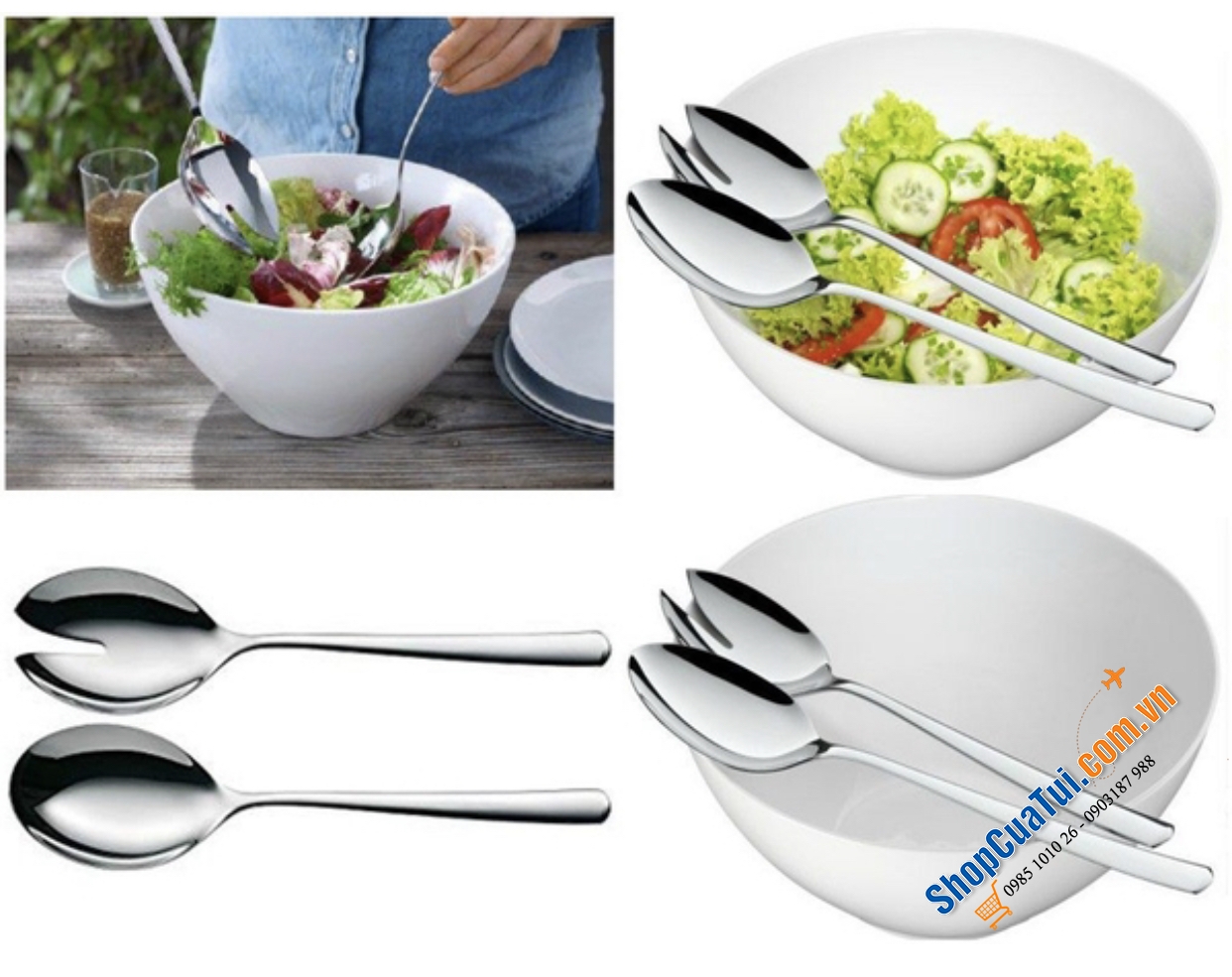 BỘ BÁT VÀ THÌA TRỘN SALAT CỦA WMF BISTRO 12.8812.9000