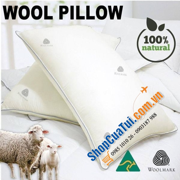 Gối lông cừu tự nhiên Woolcomfort - Made in Australia - mang đến một giấc ngủ đêm hoàn hảo ở mọi tư thế ngủ