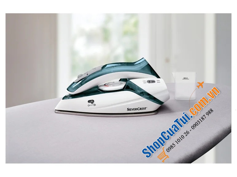 Bàn ủi hơi nước du lịch SILVERCREST 1100w - mẫu mini mới - để ủi hơi nước và ủi khô