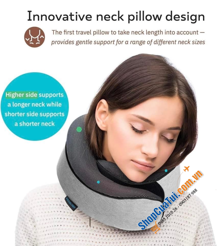 TRỌN BỘ GỐI DU LỊCH KÈM BĂNG BỊT MẮT VÀ BỊT TAI PROGLOBE.