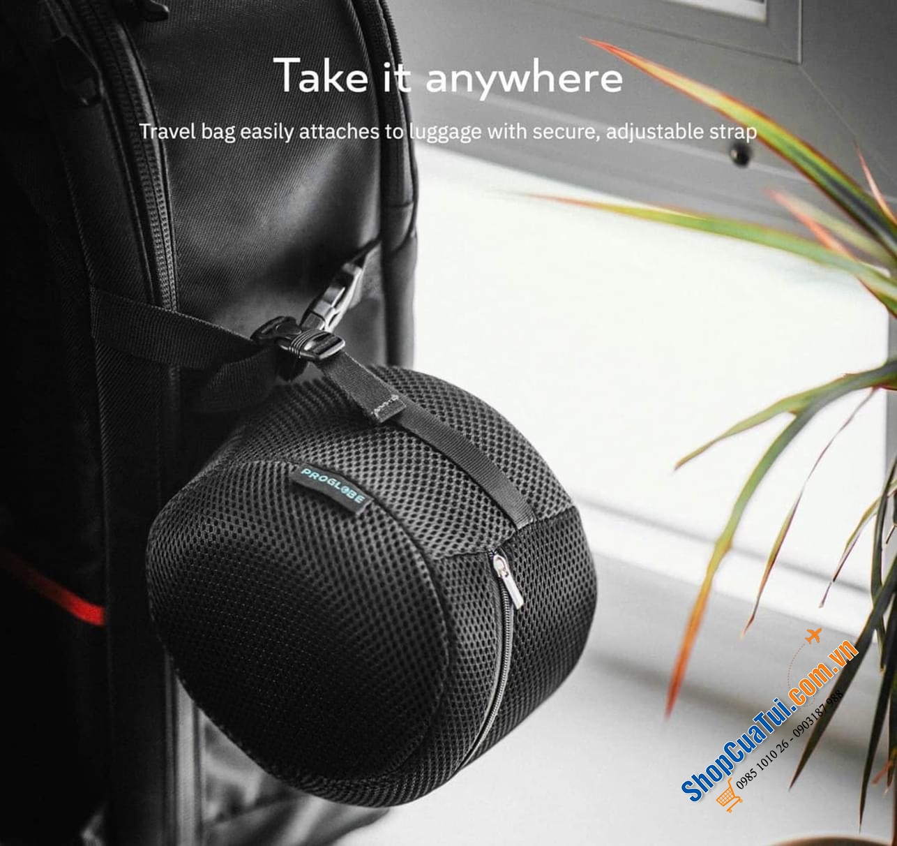 TRỌN BỘ GỐI DU LỊCH KÈM BĂNG BỊT MẮT VÀ BỊT TAI PROGLOBE.