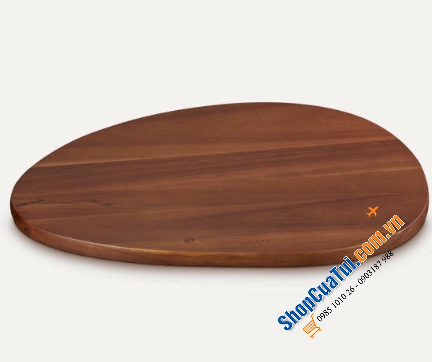 Thớt Le creuset làm từ gỗ keo với vân tự nhiên đẹp mắt hình trái tim hoặc hình oval