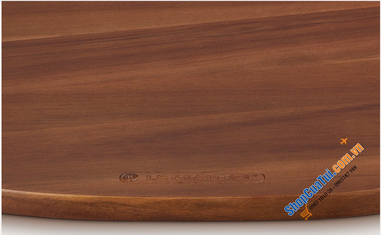 Thớt Le creuset làm từ gỗ keo với vân tự nhiên đẹp mắt hình trái tim hoặc hình oval