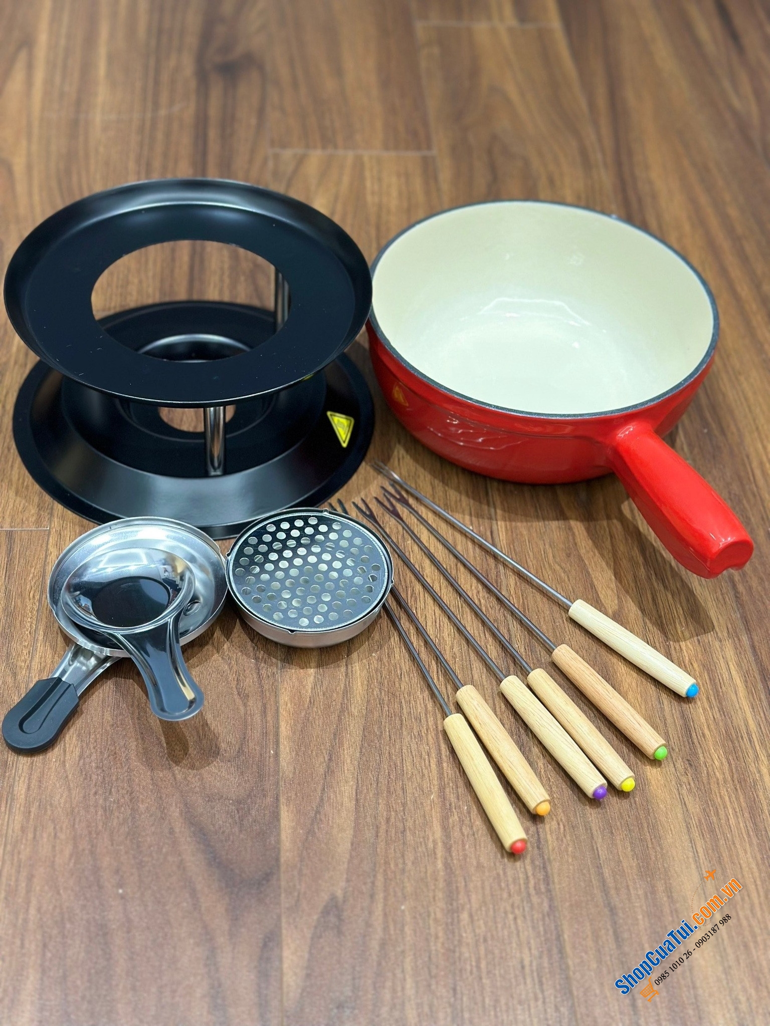 Bộ Nồi lẩu mini ERNESTO Fondeu 20CM có 6 Nĩa Fondue