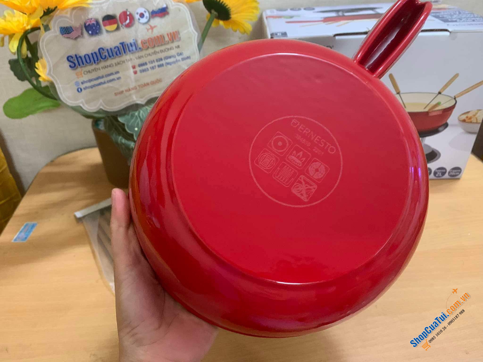 Bộ Nồi lẩu mini ERNESTO Fondeu 20CM có 6 Nĩa Fondue