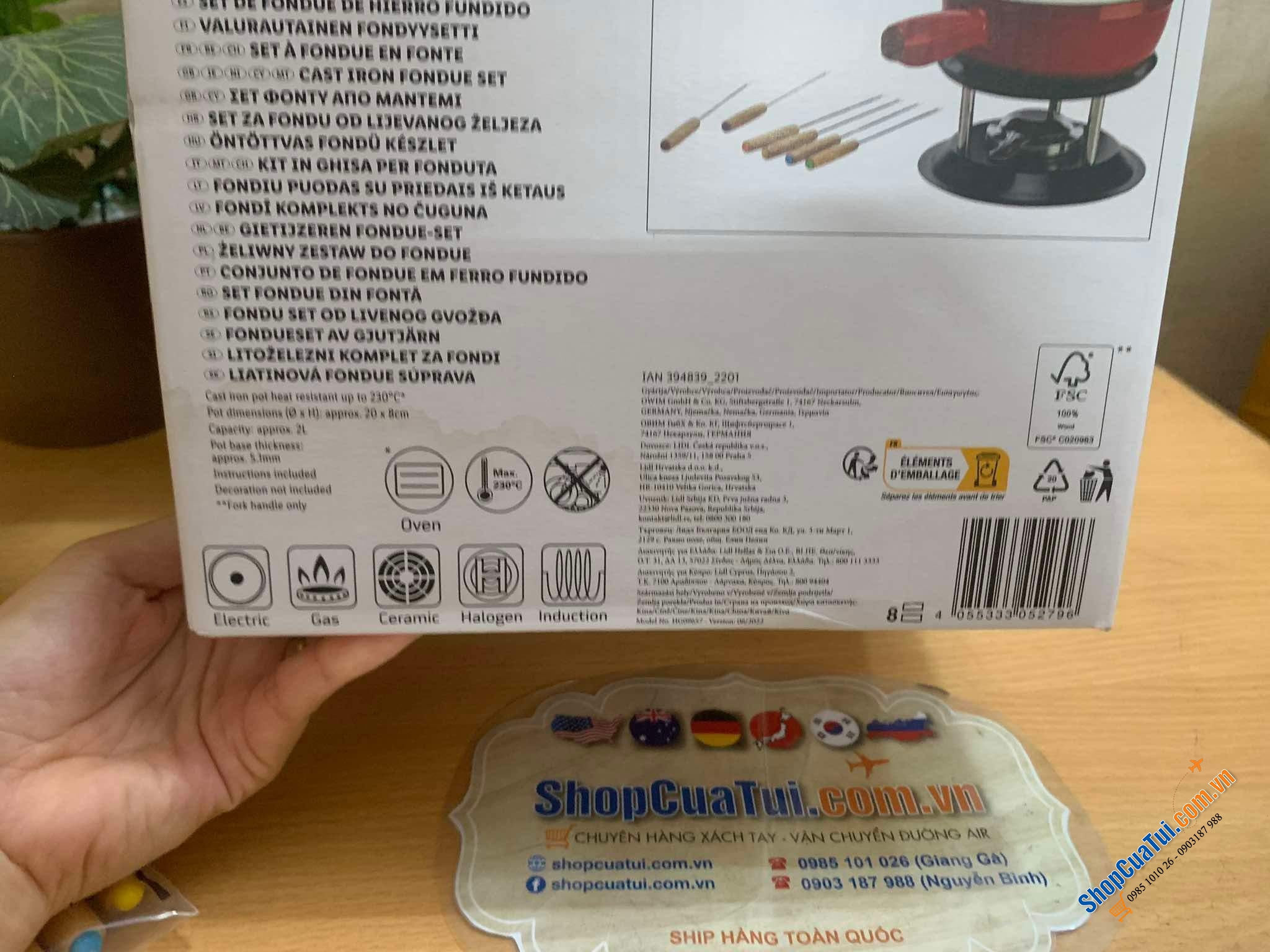 Bộ Nồi lẩu mini ERNESTO Fondeu 20CM có 6 Nĩa Fondue