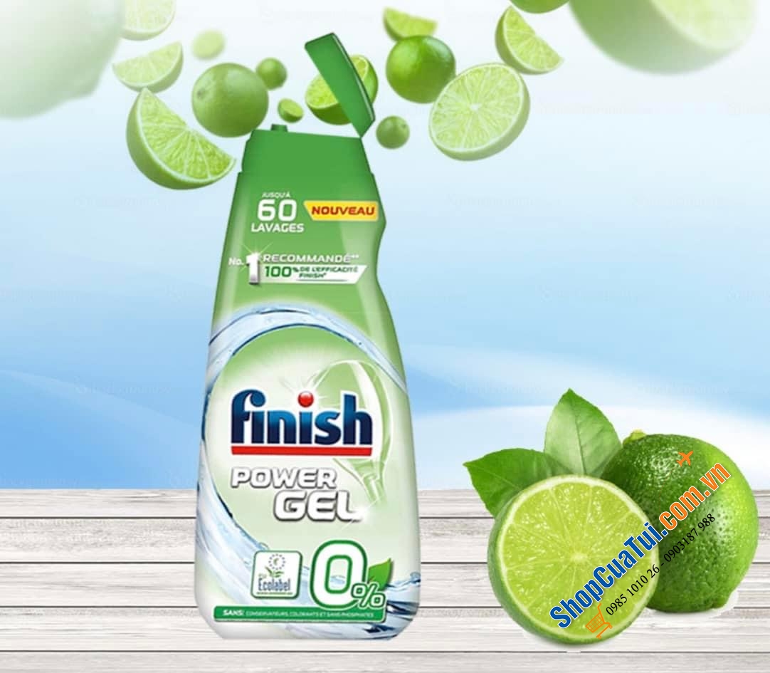 GEL RỬA BÁT FINISH 0% ECO 900ML.