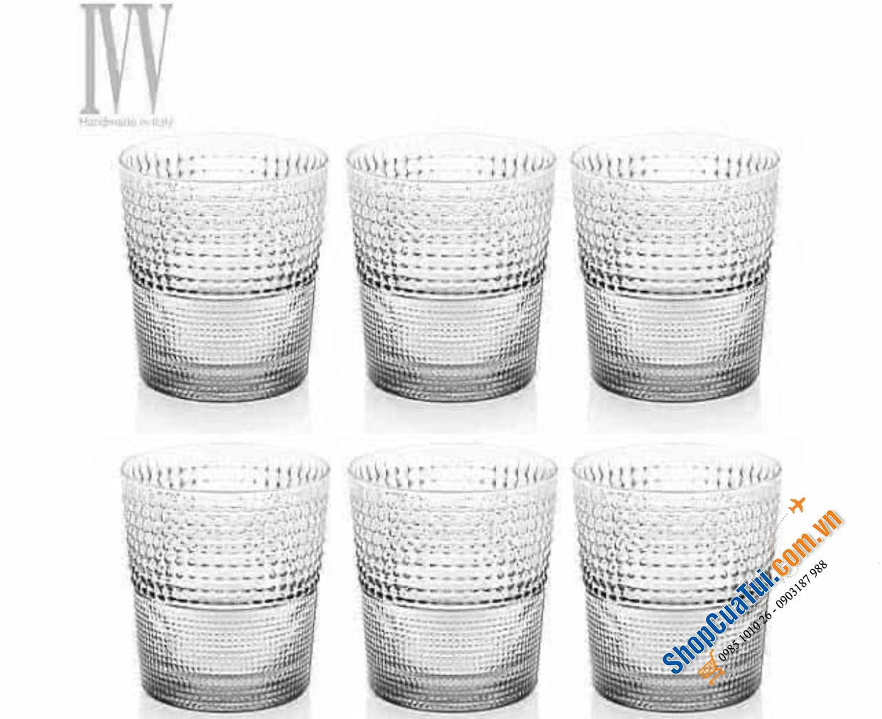 Sét 6 cốc IVV Speedy Clear 280ml