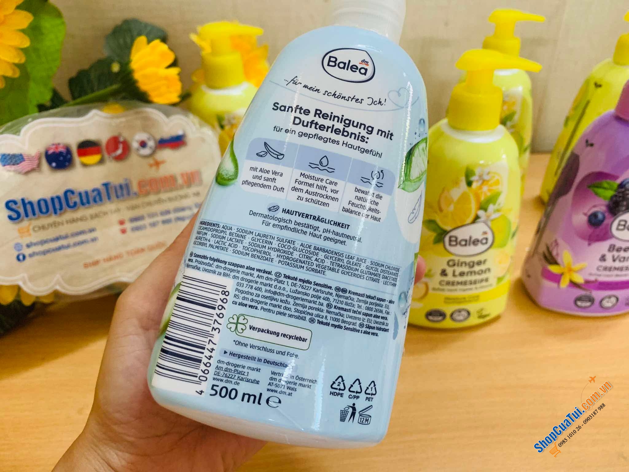 Nước rửa tay Balea chai 500ml - Chai to khủng với thiết kế dạng vòi rất tiện lợi cho cả gia đình
