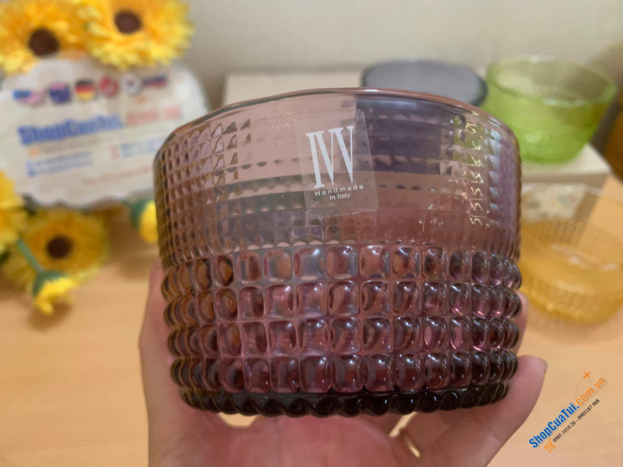 Bộ 6 bát pha lê 300ml IVV Speedy Ice Cream Cups 6 màu tuyệt đẹp miệng 11cm với màu sắc khác nhau, thích hợp ăn chè, hoa quả, sữa chua...