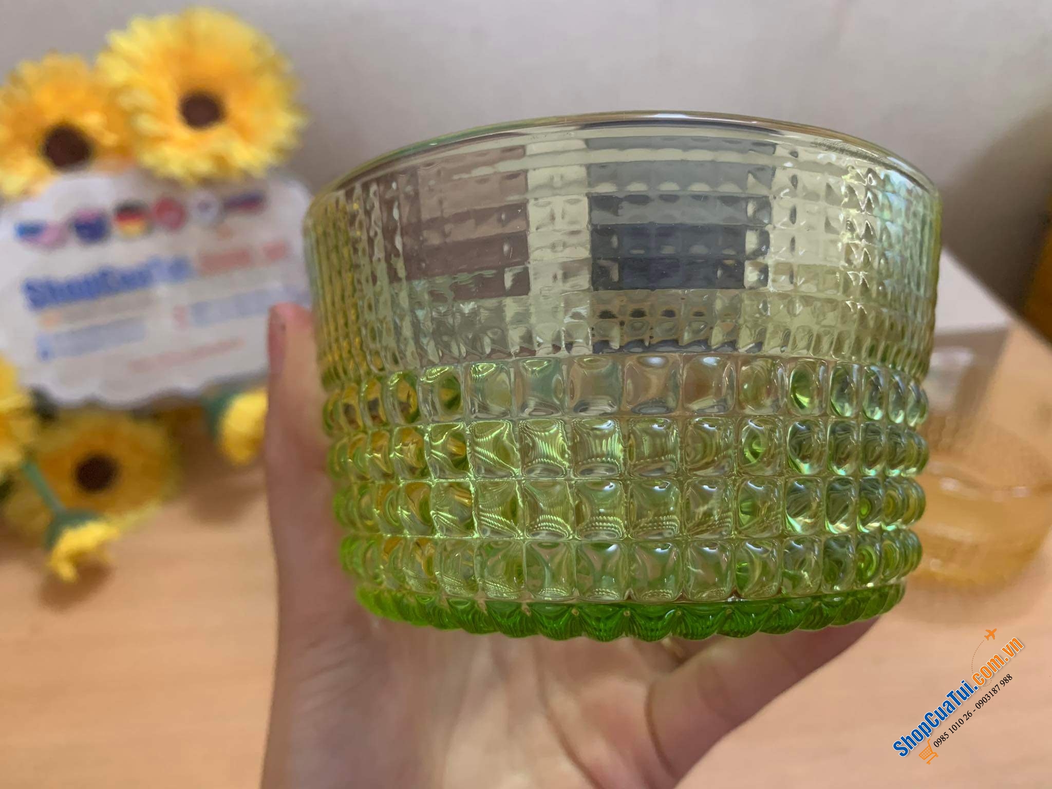 Bộ 6 bát pha lê 300ml IVV Speedy Ice Cream Cups 6 màu tuyệt đẹp miệng 11cm với màu sắc khác nhau, thích hợp ăn chè, hoa quả, sữa chua...