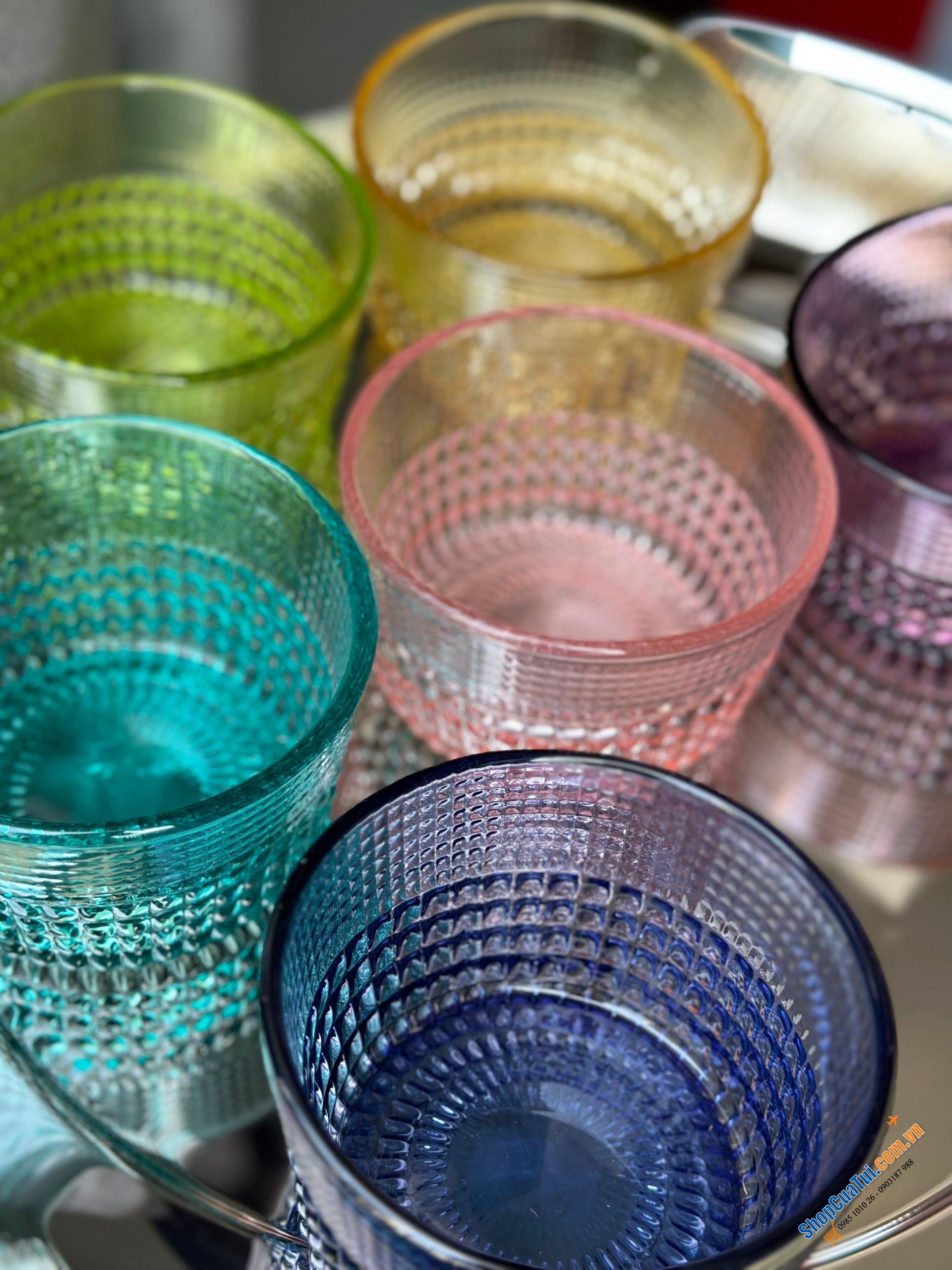 Bộ 6 bát pha lê 300ml IVV Speedy Ice Cream Cups 6 màu tuyệt đẹp miệng 11cm với màu sắc khác nhau, thích hợp ăn chè, hoa quả, sữa chua...